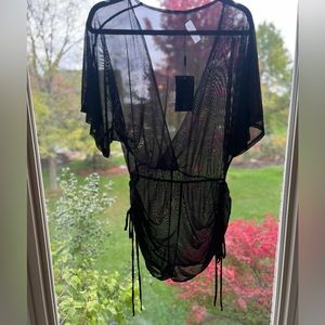 Mesh Swim Cover Up Romper